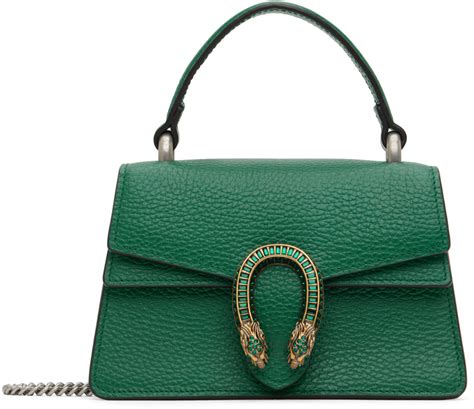 gucci green leather handbag|Gucci green dionysus.